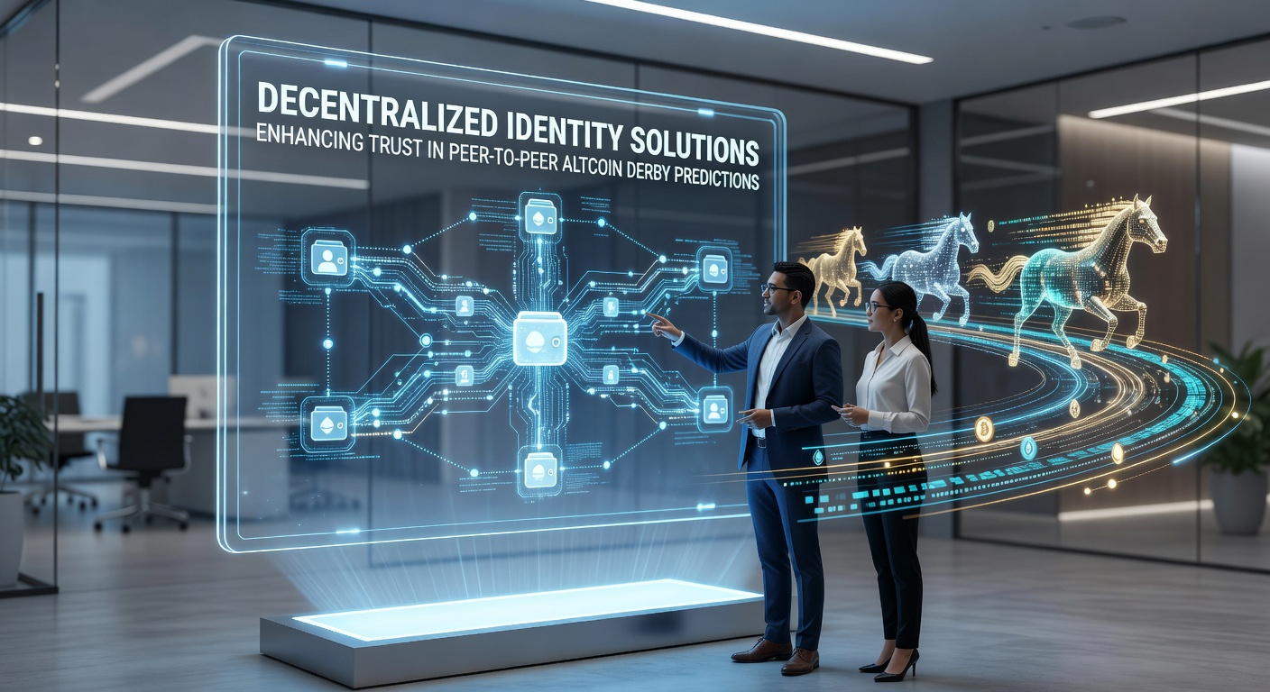 Illustration dezentraler Identitätslösungen in Blockchain-Netzwerken für Altcoin-Vorhersagemärkte