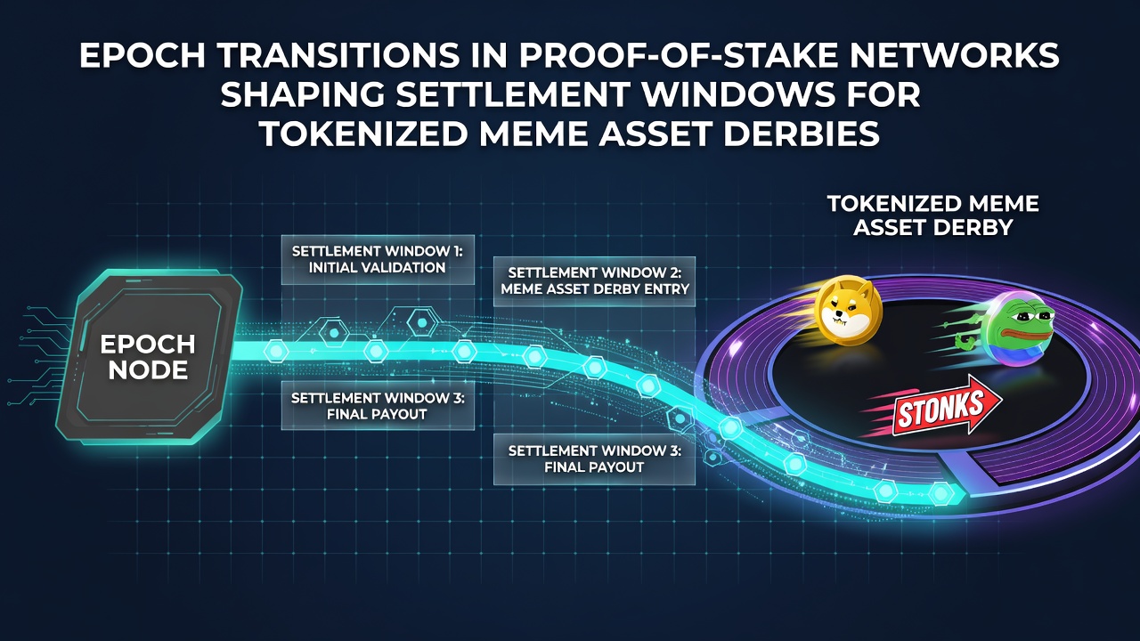 Darstellung von Epochenübergängen in Proof-of-Stake-Netzwerken mit Settlement-Fenstern für tokenisierte Assets