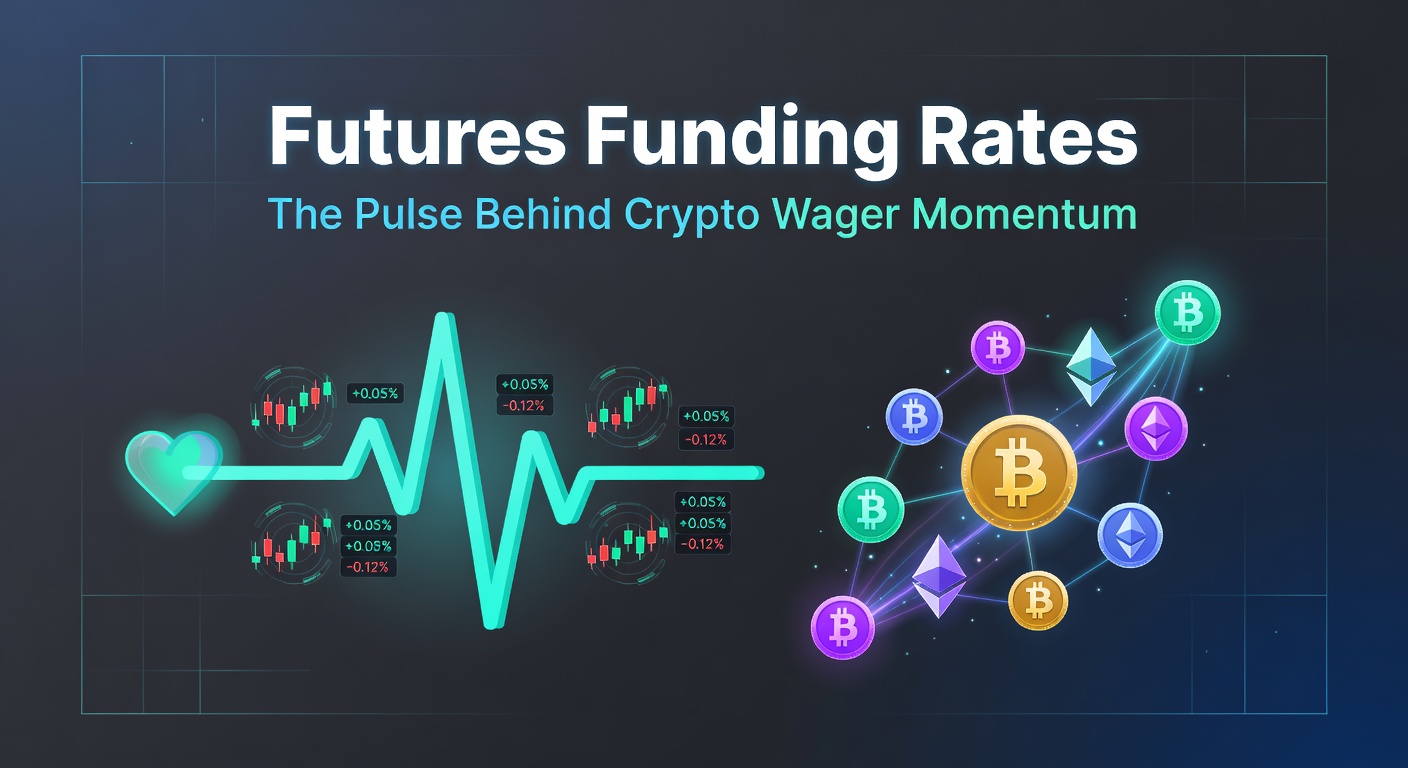 Grafik zeigt schwankende Funding Rates für Bitcoin-Perpetual-Futures auf einer Krypto-Börse, mit positiven und negativen Werten über Zeit