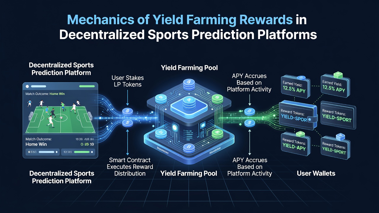 Visualisierung von Oracle-Integration und Settlement in Yield-Farming-Pools für Sportprognosen