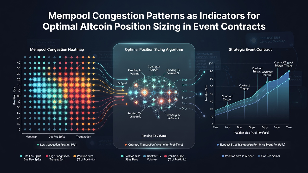 Visualisierung von Positionsanpassungen bei steigender Mempool-Kongestion in Altcoin-Märkten