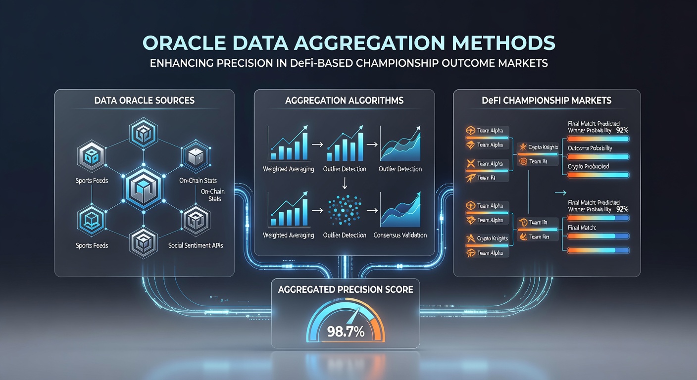 Visualisierung von Datenaggregationsprozessen mit mehreren Oracle-Quellen und statistischen Diagrammen für DeFi-Märkte