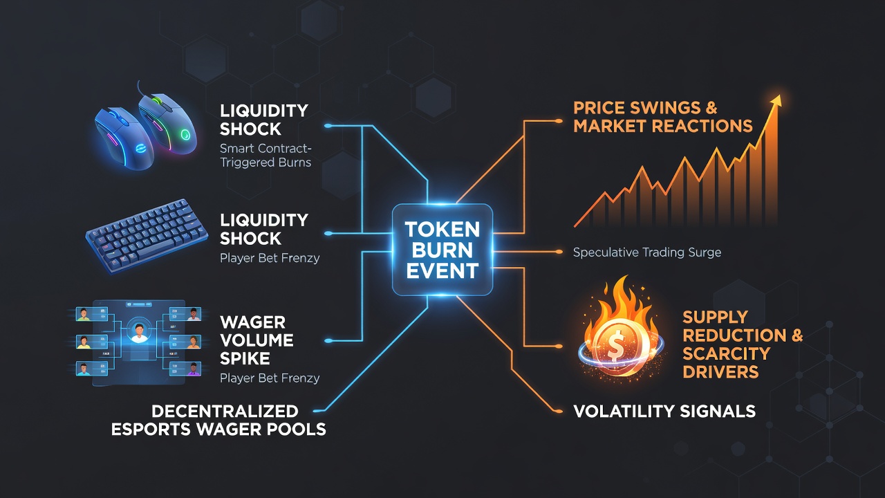 On-Chain-Analyse von Volatilitätssignalen nach Token-Burns in Esports-Wettpools mit Diagrammen zu Liquiditätsflüssen