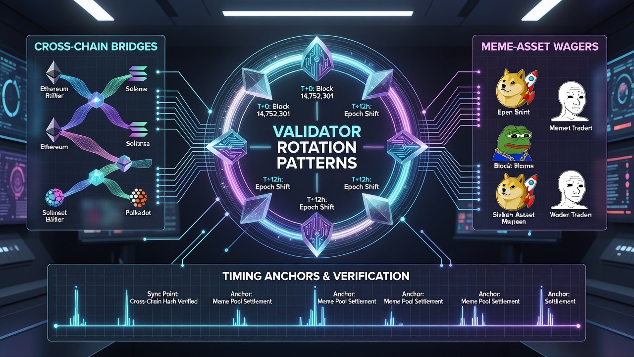 Cross-Chain-Liquiditätsflüsse und Validator-Timing in Meme-Asset-Märkten